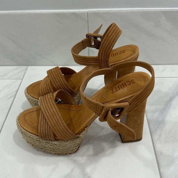 Schutz Blisse Platform Nubuck Sandal - Size 8.5 - Picture 3 of 16